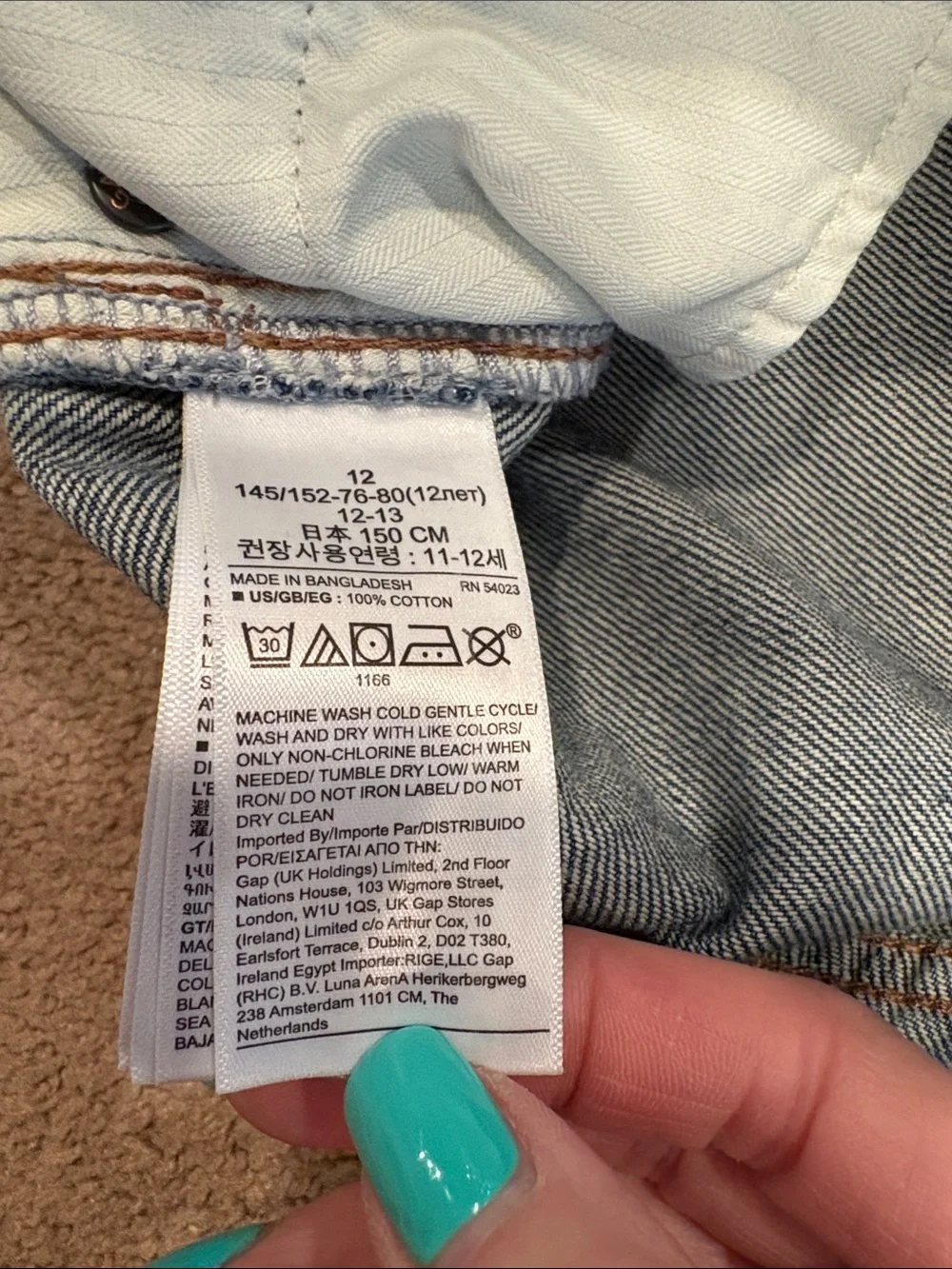 Gap Teen Low Rise Stride Jeans Size 12
